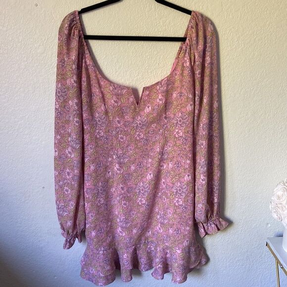 Likely Lyssa Pink Ruffled Floral-Print Mini Dress - Picture 4 of 8